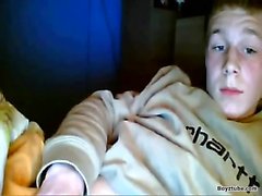 Danish Sexy Boy = Camshow With Cum On Belly Hand (Boyztube)