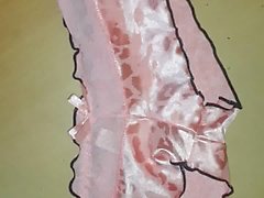 Hot Cum on exgf cotton pink panties