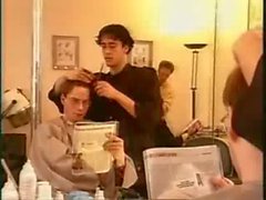 Jerkoff in Hairdress Studio