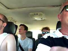 Obedient twinks tormented and fucked in rough raw foursome