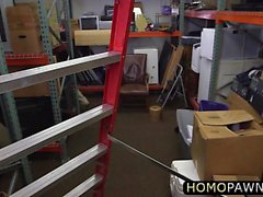 Firm ass blonde dude holed in the shop