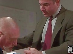 old gay guys fuck in office