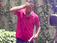 Gay african twinks fucking at outdoor carwash