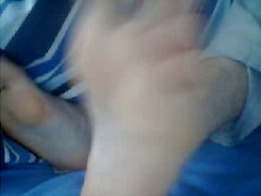 Straight guys feet on webcam #199