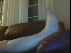 Straight guys feet on webcam #134