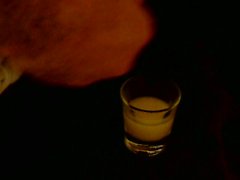 I test if a shotglass full of cum will cure a hangover...