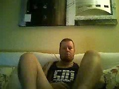 straight guys feet on webcam - big guy, meaty soles