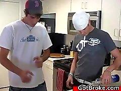 Amazing broke guys threesome