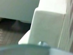 spycam in a public college washroom, pissing and jerking