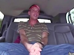 Straight male getting fucked anally in the van