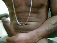 He likes to stroke his long hard Latin dick and make you cum with him!