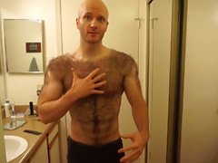 Hairiest man shaves his entire chest and back!