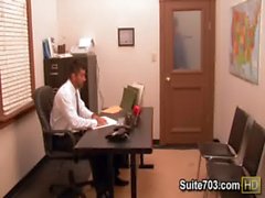 Hot gays Berke and Parker fuck in the office only on Suite703