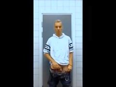 Danish Blond Gay Boy (Kasper) & Playing With My Cock In Public Toilet 1