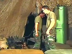 Two gay army studs having hardcore anal pounding