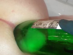 Anal Asshole FILLED with a Bottle Sekt