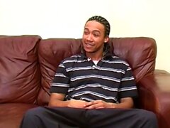 Black British amateur Steve masturbates solo and jizzes