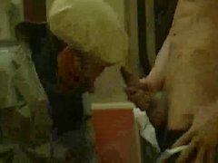 sucking huge cock on the train