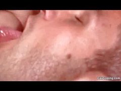 Gay threesome with 69 and facial