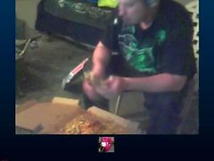 Man gets nasty with 3 pizzas and doritos