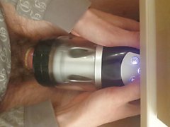 Cumming with my automatic piston stroker Telescopic Lover