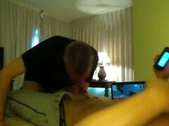 Guy watches straight porn while his buddy blows him