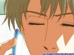 Hentai gay strokes cock and cums