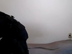 SWAT Gift - Cop jerking together with his mask on