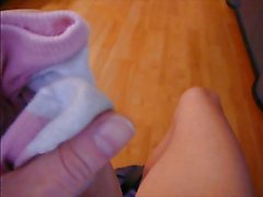 jerking girlfriend hard stinky socks