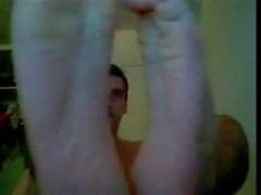 Straight guys feet on webcam #466