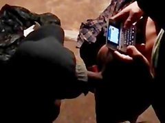 a thug filming while getting blown
