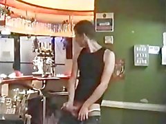 English barman wanking