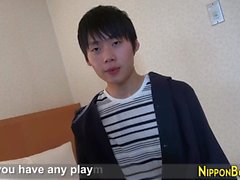 Asian teen jerking off