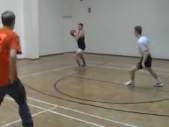 Sexy naked young guys playing basketball!