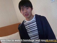 Hung asian teen tugging