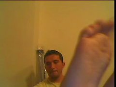 Straight guys feet on webcam #477