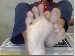 Straight guys feet on webcam #144