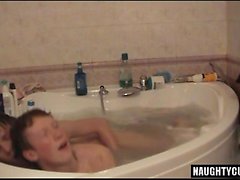 Russian amateur rimjob and cumshot