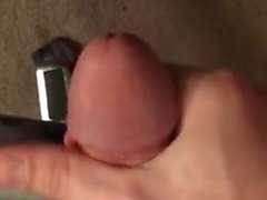 Solo male jerking off with Cumshot pov
