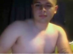 Guy Jacks Off on Webcam