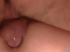 Lucky young gay gets double nailed and cummed