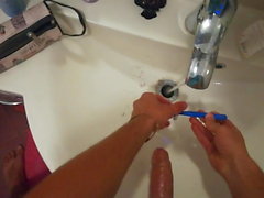 shaving cock POV