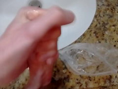 Cumming in a Plastic Bag Filled with Lube