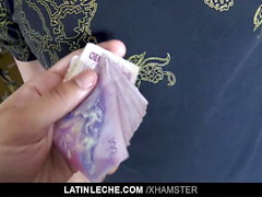 LatinLeche - Nervous Latino Sucks a Cameraman For Money