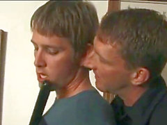 two smooching masculine cops sucking dick and penetrating tight ass before cumming